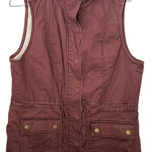 Sonoma Women's Sherpa Lined Utility Vest Medium